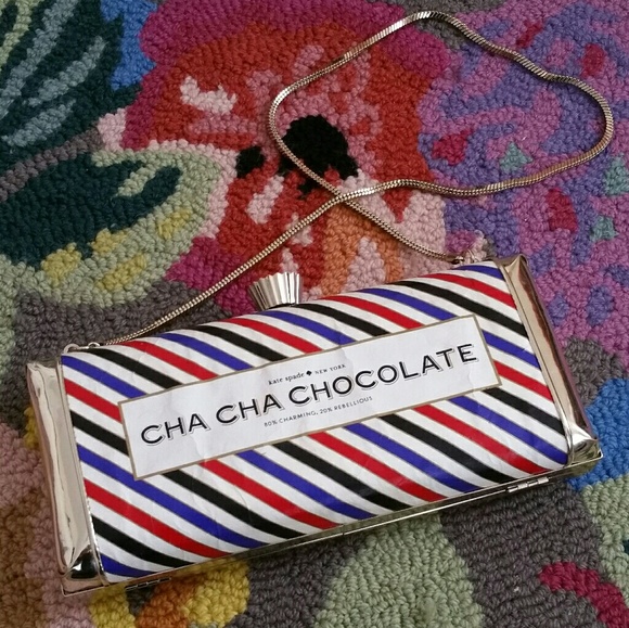 Kate Spade Cha Cha Chocolate Striped Clutc… - Picture 4 of 8